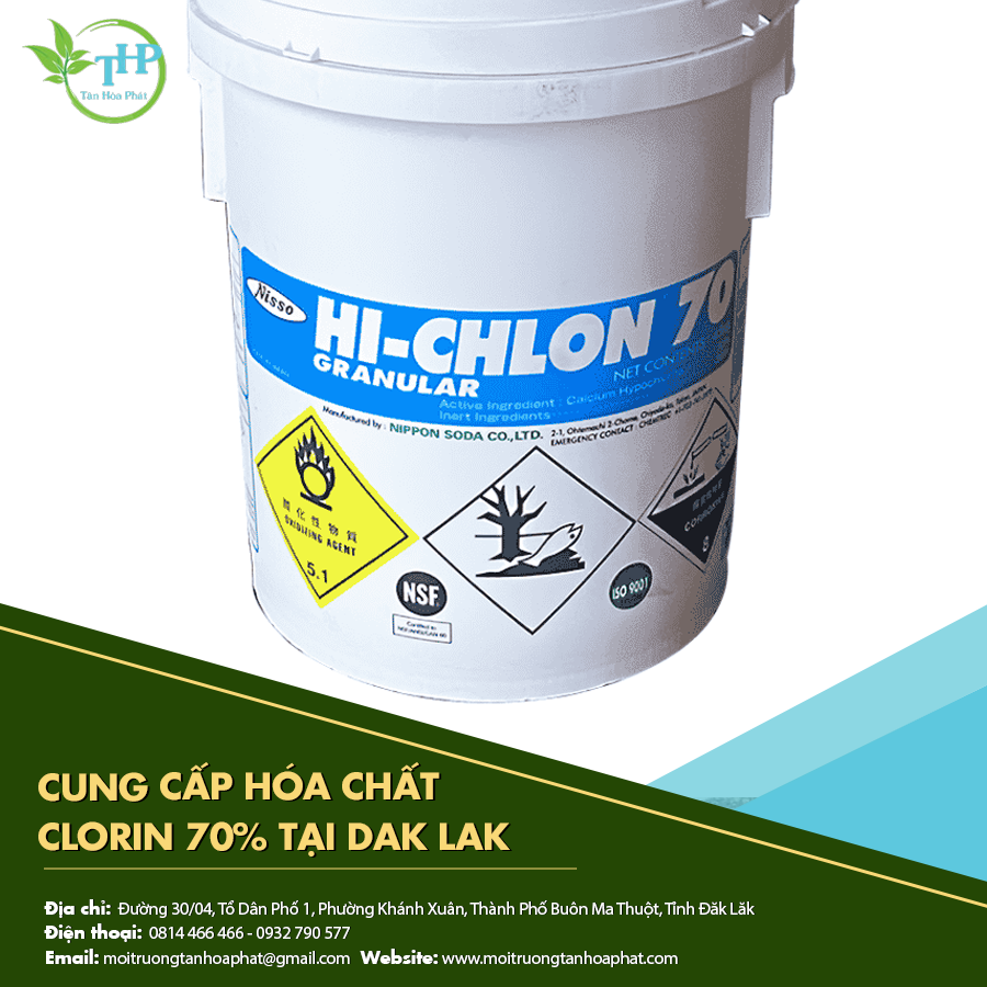 Cung cấp hoá chất clorin 70% tại Dak Lak