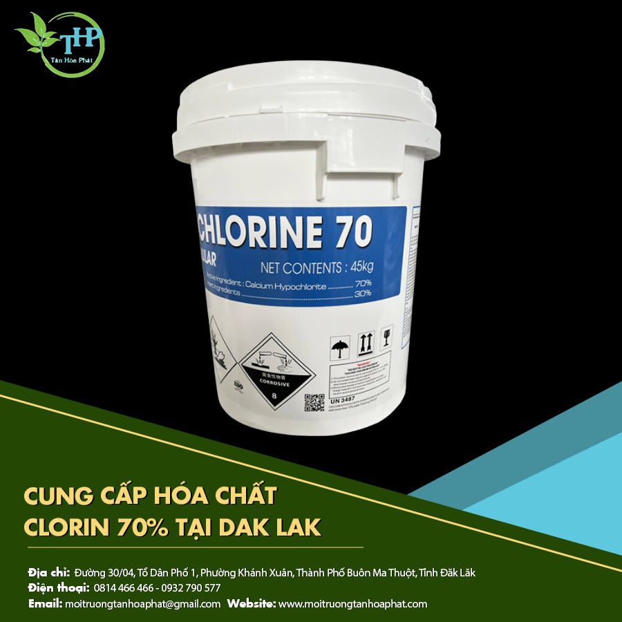 Cung cấp hoá chất clorin 70% tại Dak Lak