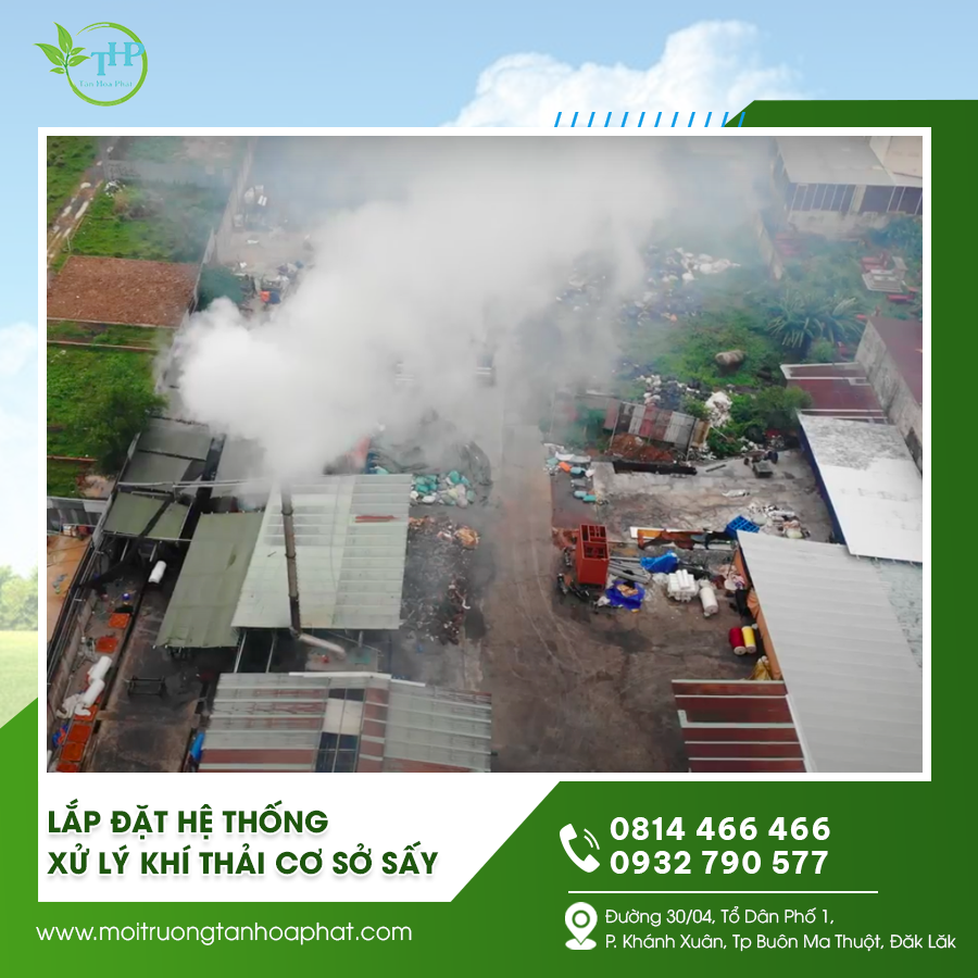 Tư vấn thiết kế lắp đặt hệ thống xử lý khí thải cơ sở sấy