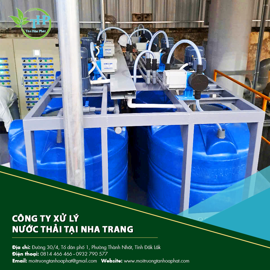 Công ty xử lý nước thải tại Nha Trang đang vận hành hệ thống.