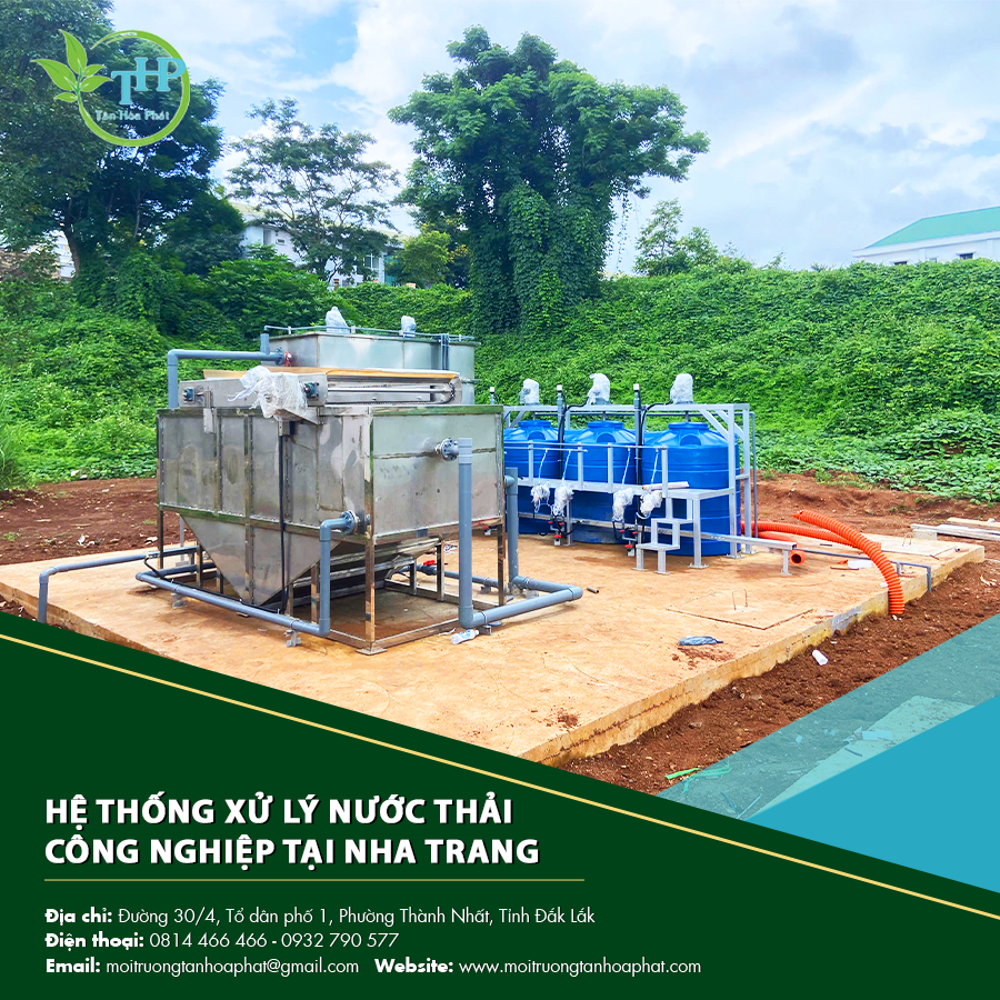 Hệ thống xử lý nước thải công nghiệp tại Nha Trang hiện đại.