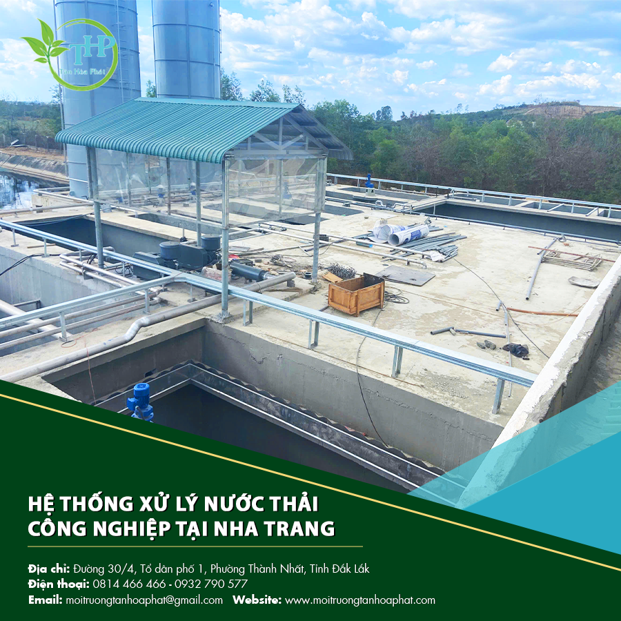 Toàn cảnh hệ thống xử lý nước thải công nghiệp tại Nha Trang.