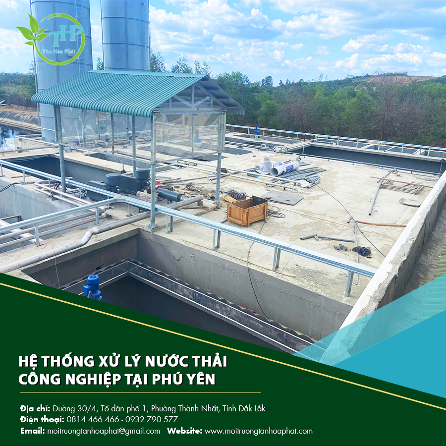 Toàn cảnh hệ thống xử lý nước thải công nghiệp tại Phú Yên.