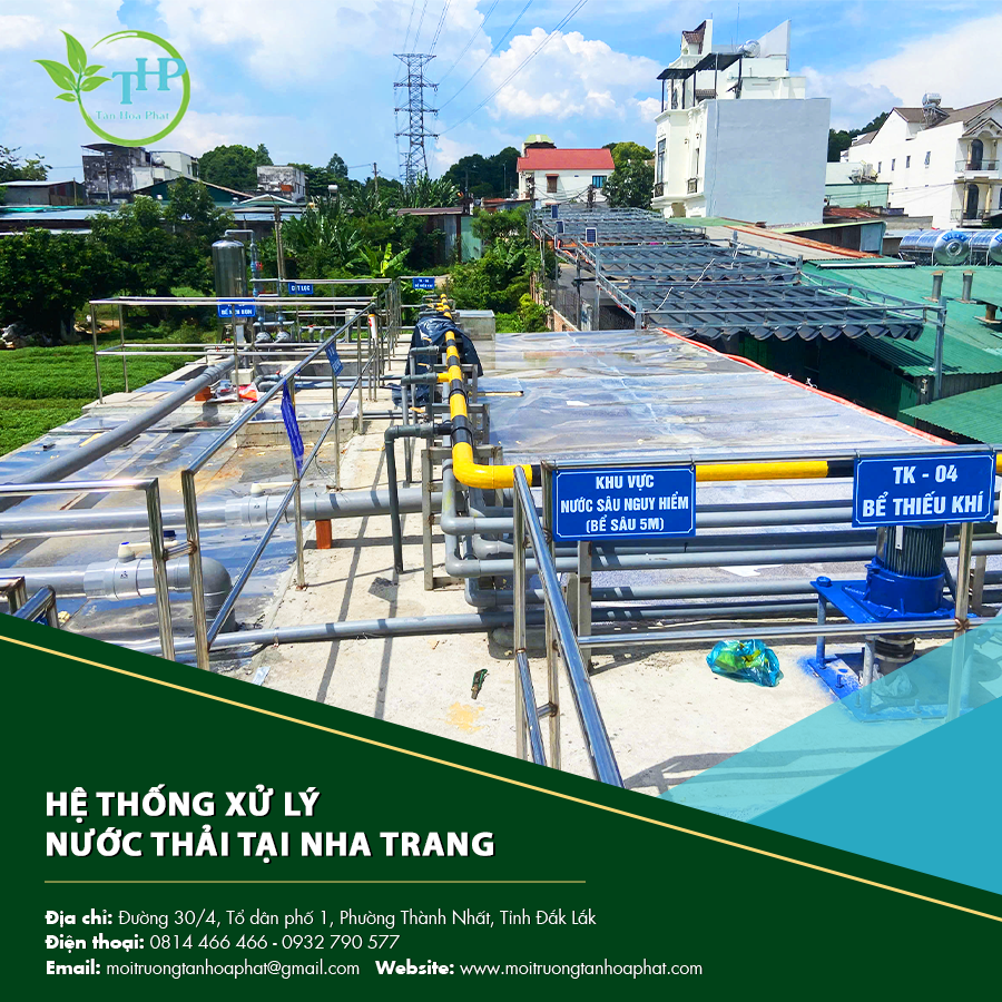 Hệ thống xử lý nước thải tại Nha Trang hiện đại.