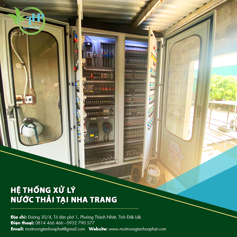 Tủ điện vận hành hệ thống xử lý nước thải tại Nha Trang.
