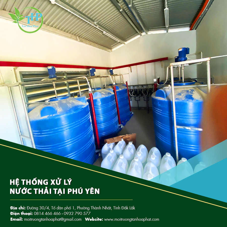 Toàn cảnh hệ thống xử lý nước thải tại Phú Yên.