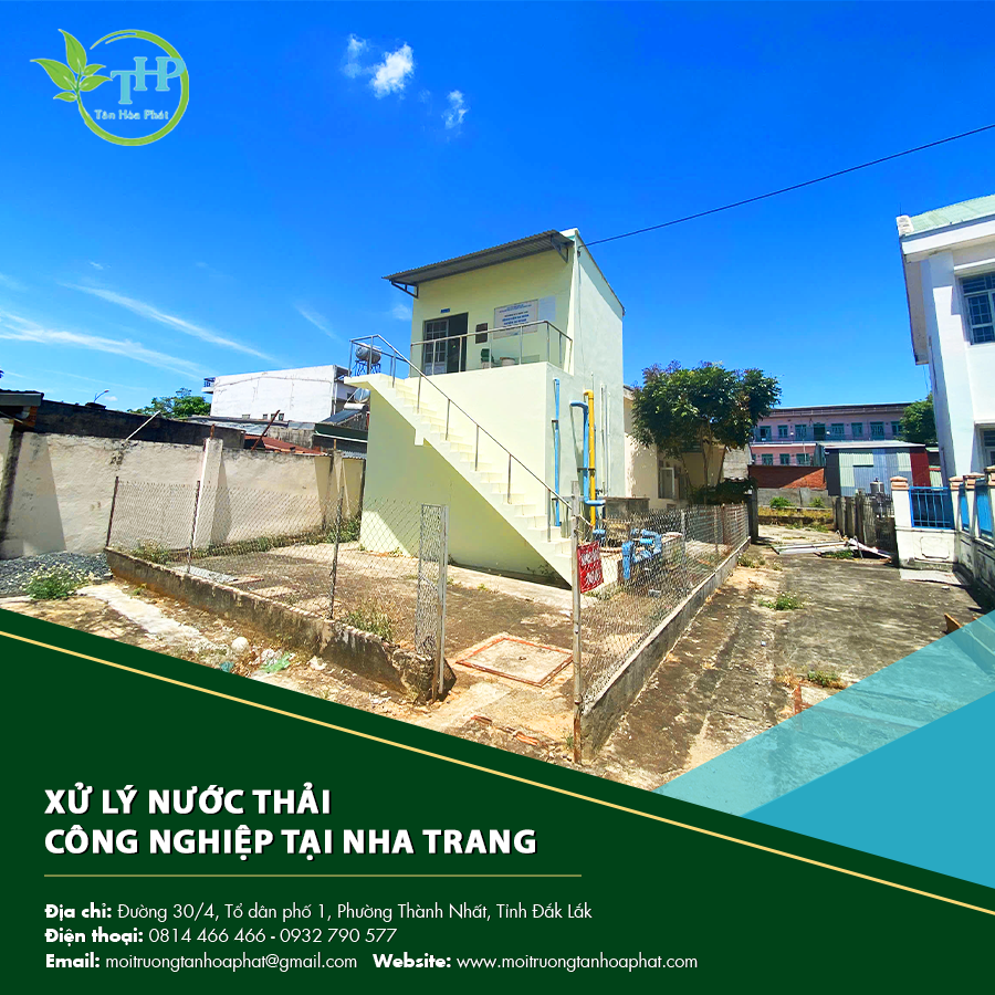 Toàn cảnh khu xử lý nước thải công nghiệp tại Nha Trang.