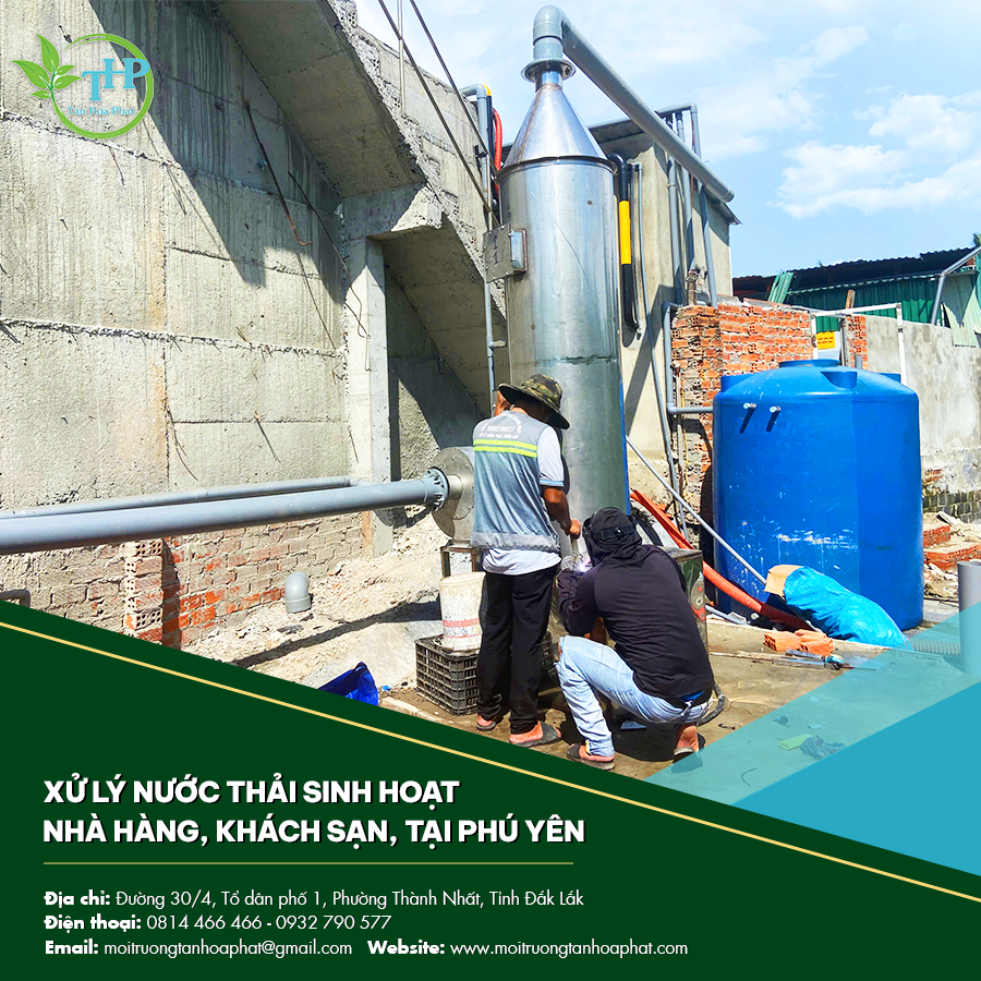 Xử lý nước thải sinh hoạt nhà hàng khách sạn tại Phú Yên