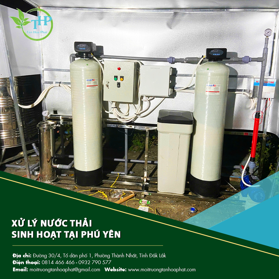 Hệ thống xử lý nước thải sinh hoạt tại Phú Yên.