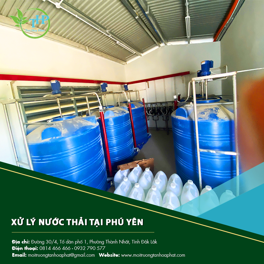 Nhà máy xử lý nước thải tại Phú Yên áp dụng công nghệ sinh học giúp làm sạch nguồn nước thải hiệu quả.