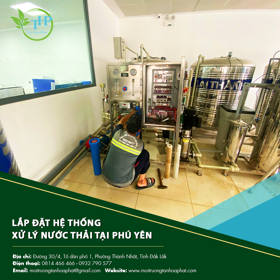 "Lắp đặt hệ thống xử lý nước thải tại Phú Yên cho khu công nghiệp."