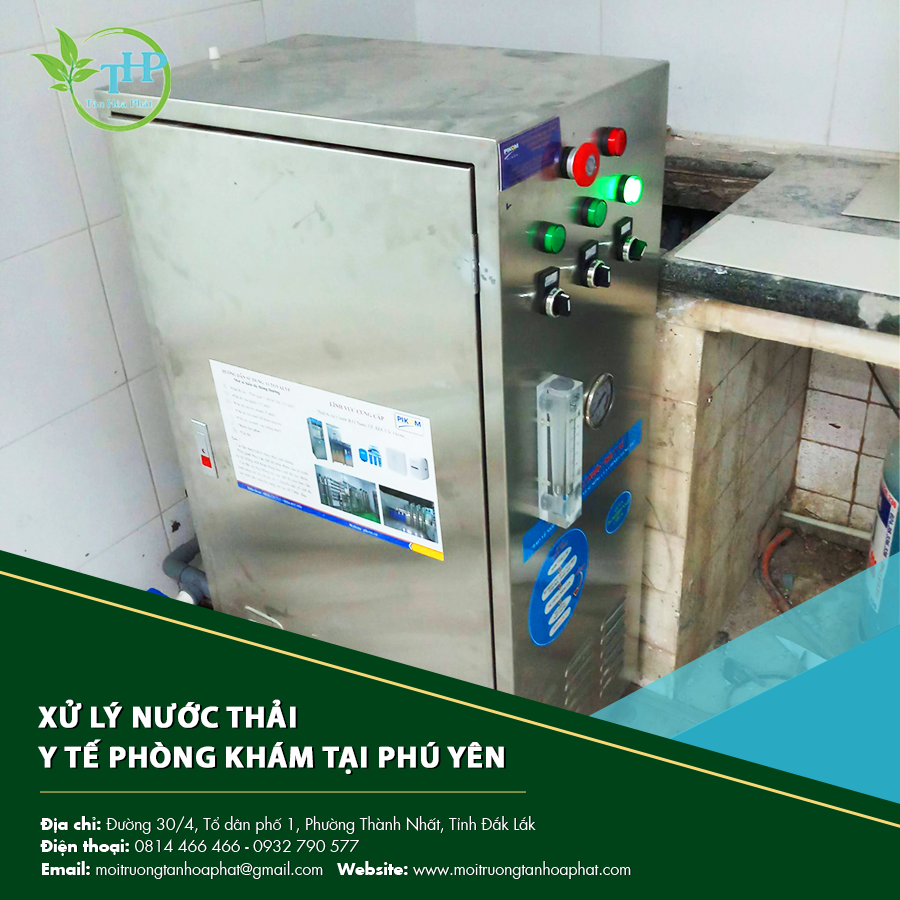 "Thiết bị tiên tiến được sử dụng trong xử lý nước thải y tế phòng khám tại Phú Yên."