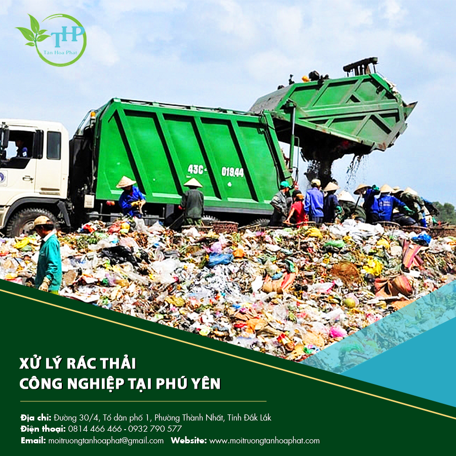 "Hình ảnh bãi xử lý rác thải công nghiệp tại Phú Yên ."