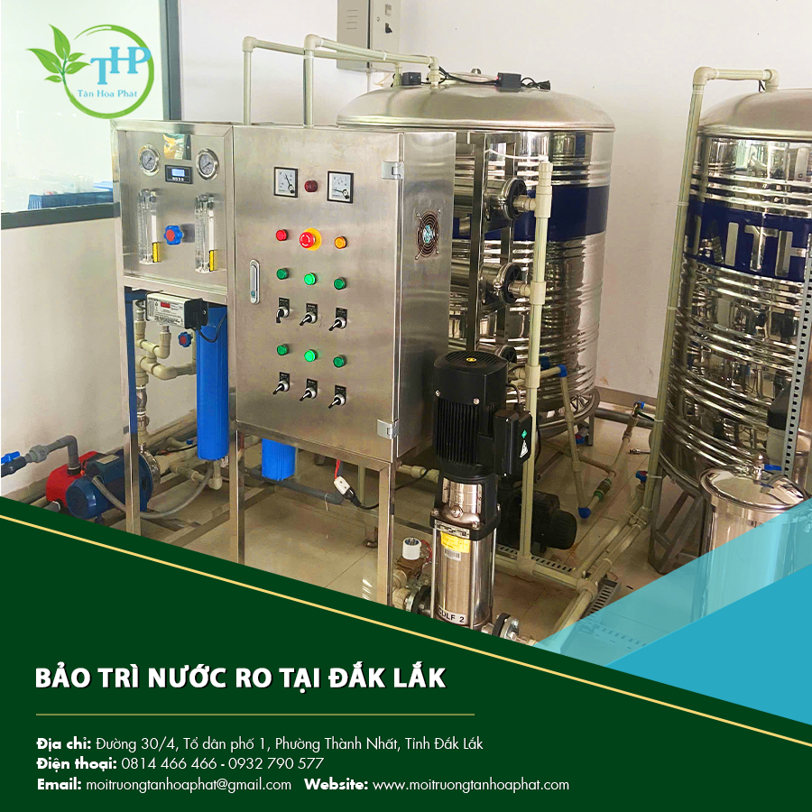 Hệ thống lọc trong quá trình bảo trì nước RO tại Đắk Lắk.