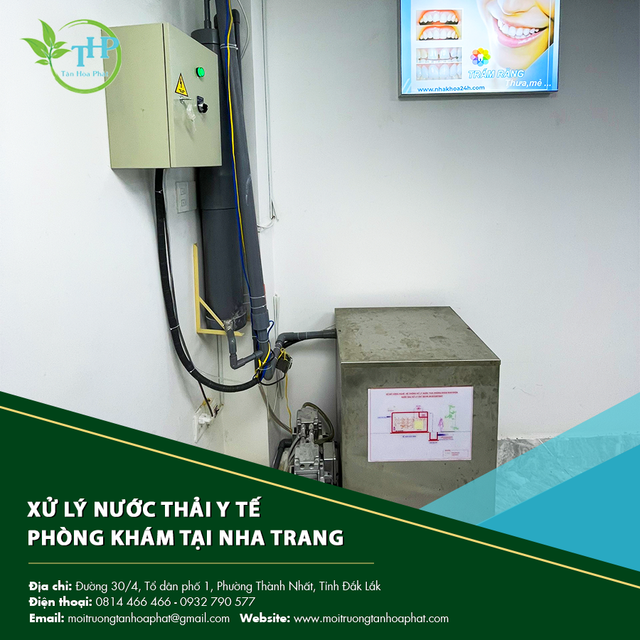 "Thiết bị tiên tiến được sử dụng trong xử lý nước thải y tế phòng khám tại Nha Trang."