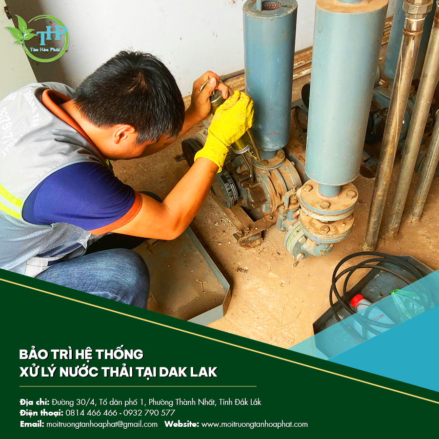 Bảo trì hệ thống xử lý nước thải tại Dak Lak