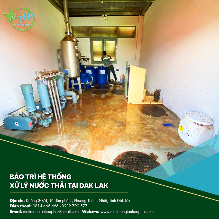 Bảo trì hệ thống xử lý nước thải tại Dak Lak