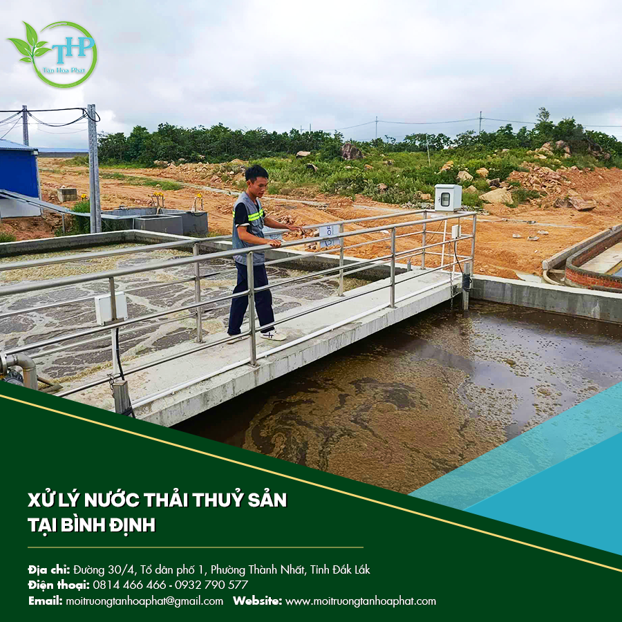 Xử lý nước thải thủy sản tại Bình Định