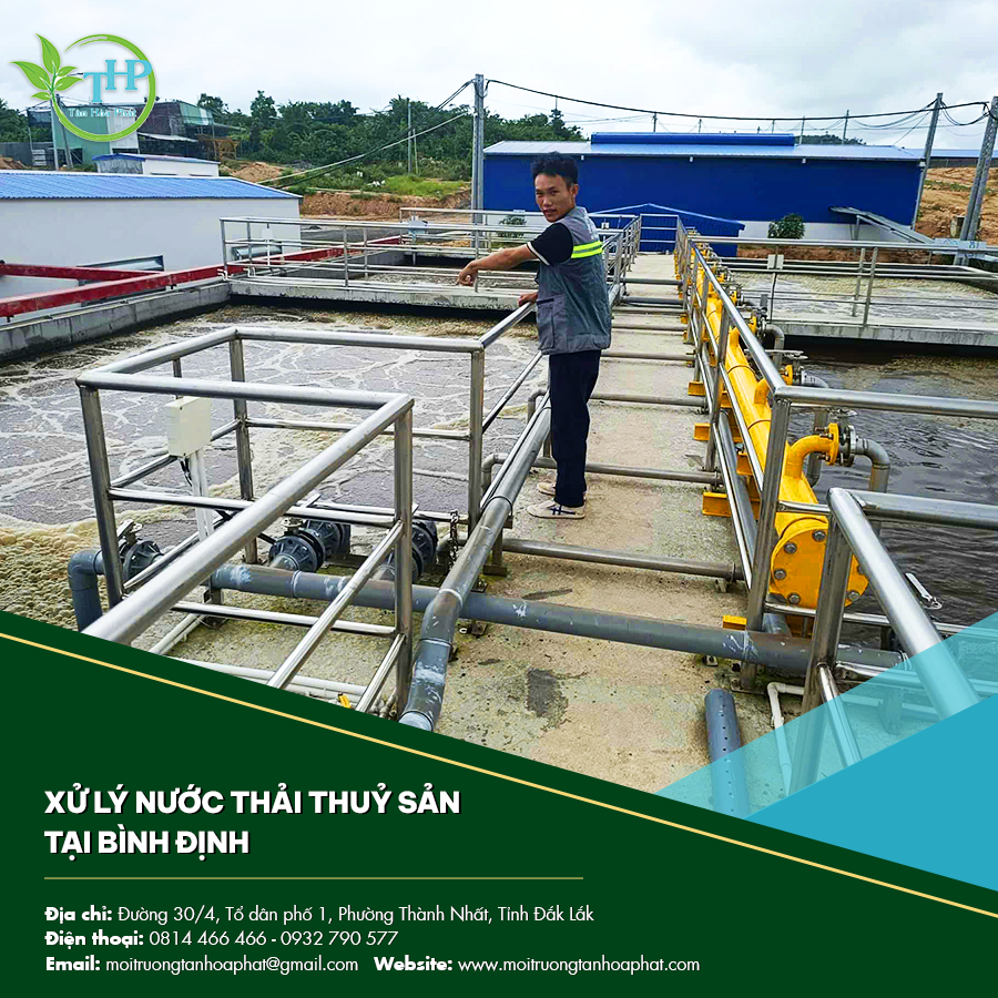 Xử lý nước thải thủy sản tại Bình Định